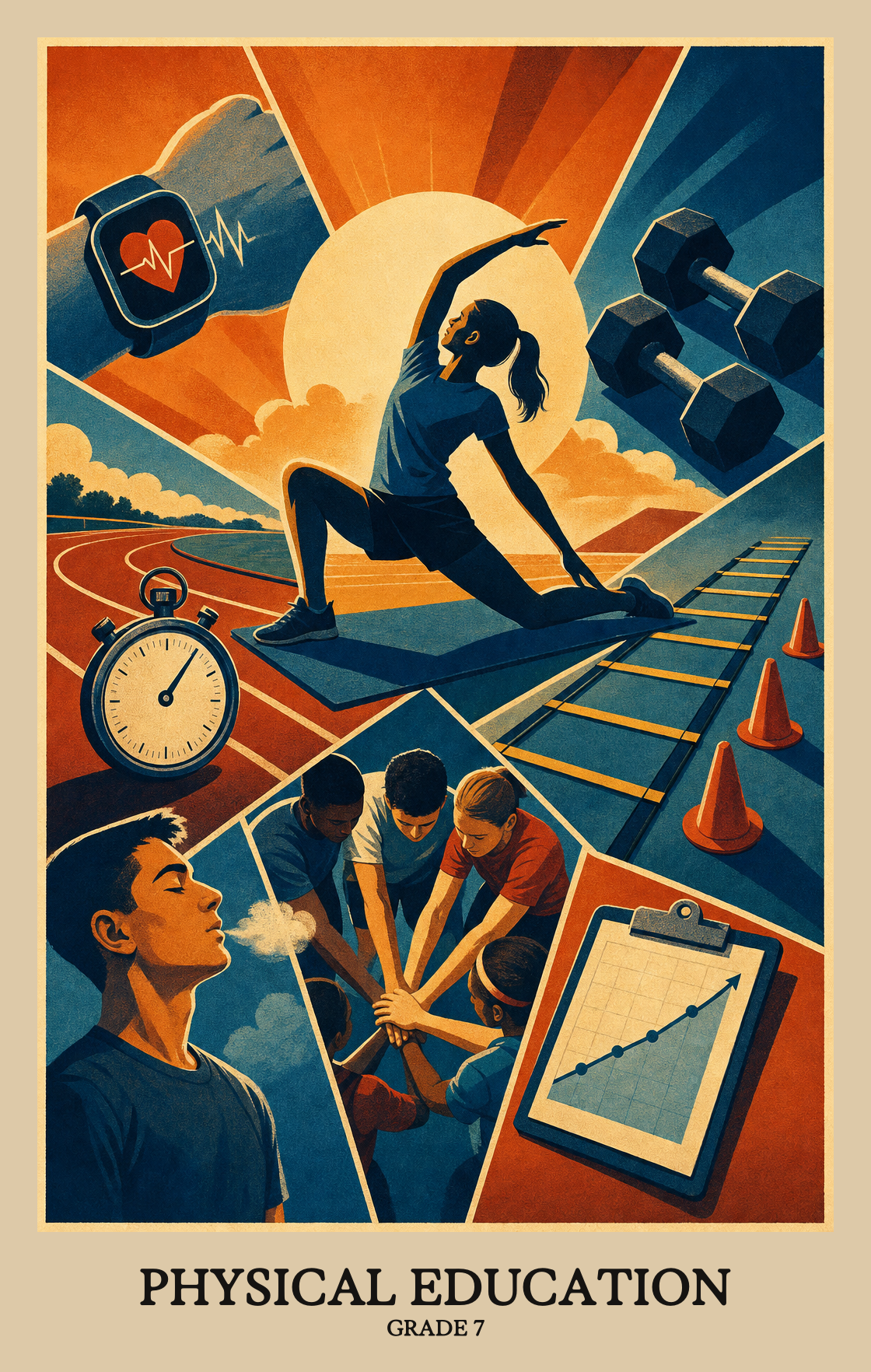 Illustration of what students learn in Grade 7 Physical Education