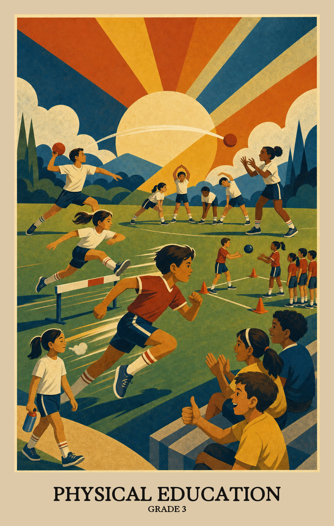 Illustration of what students learn in Grade 3 Physical Education