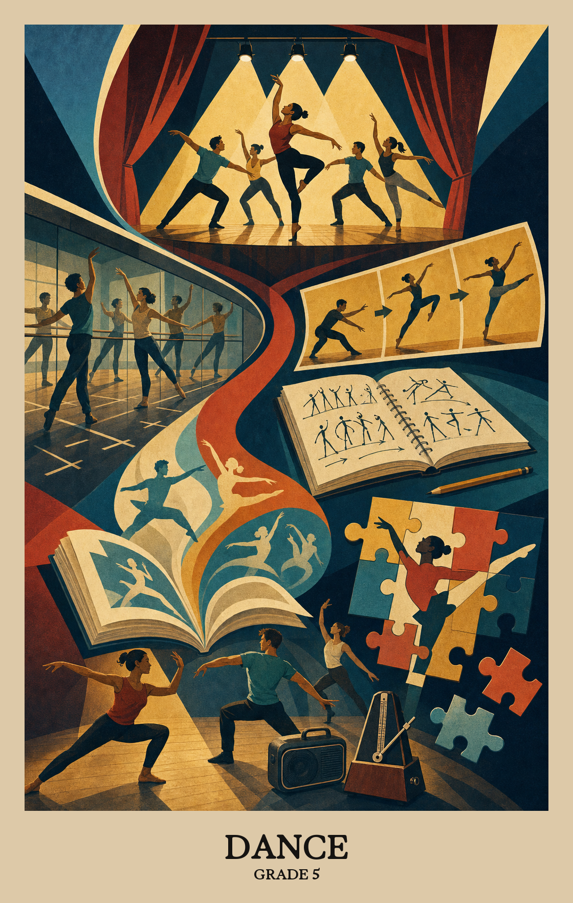 Illustration of what students learn in Grade 5 Arts: Dance