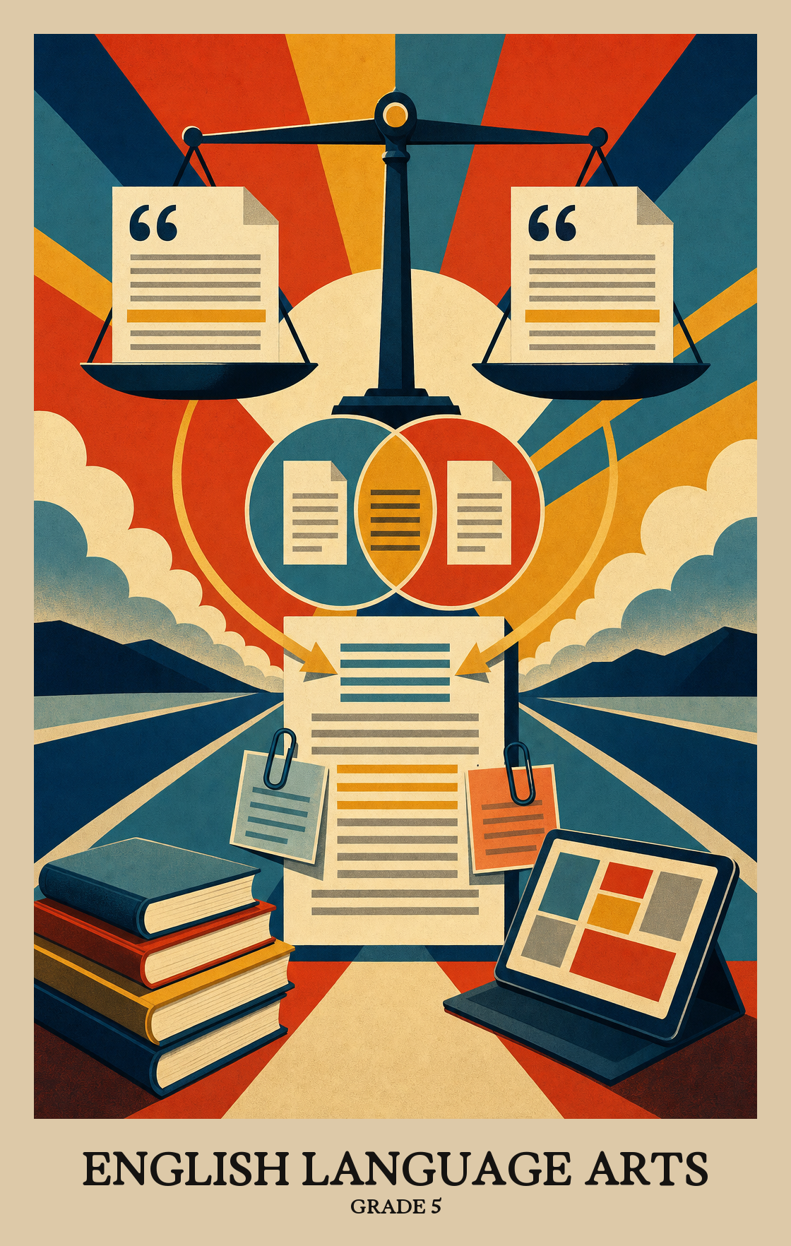 Illustration of what students learn in Grade 5 English Language Arts