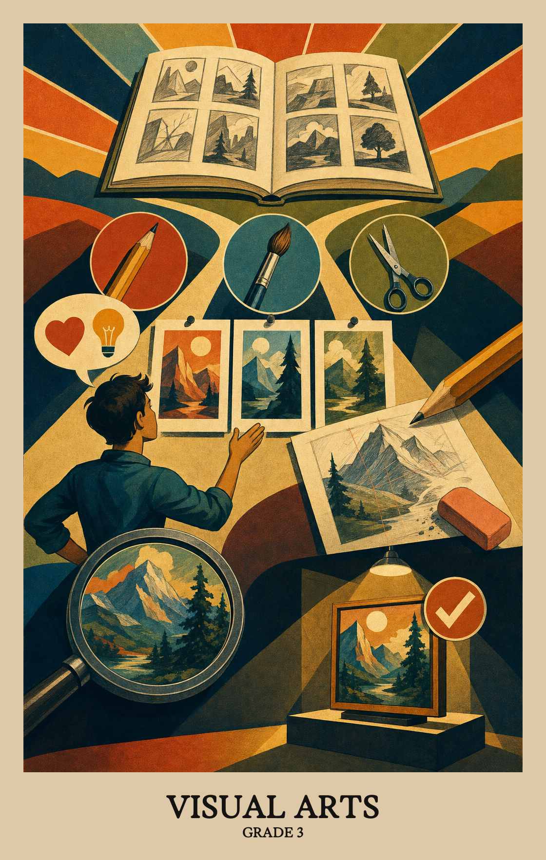 Illustration of what students learn in Grade 3 Arts: Visual Arts