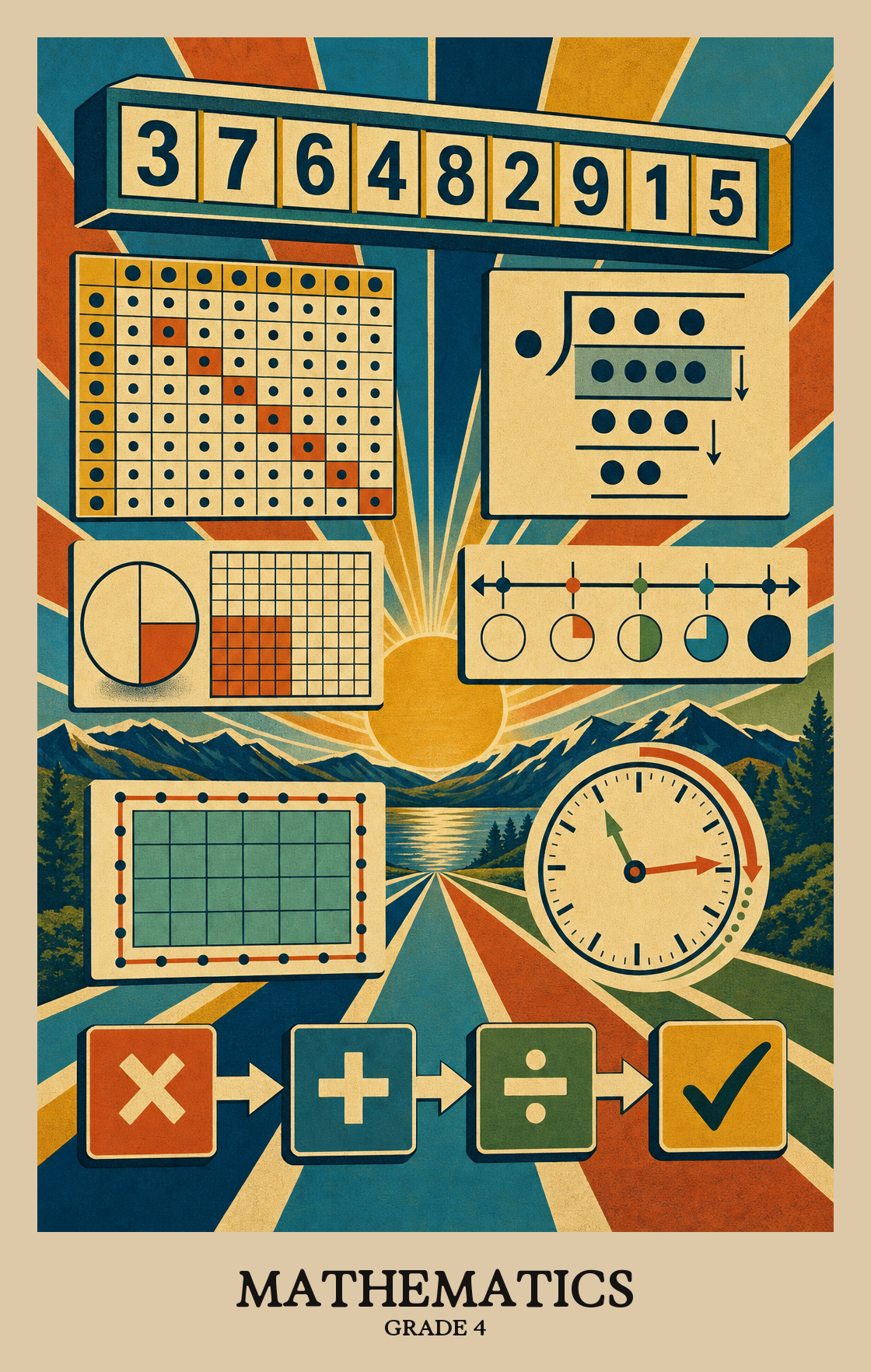 Illustration of what students learn in Grade 4 Mathematics