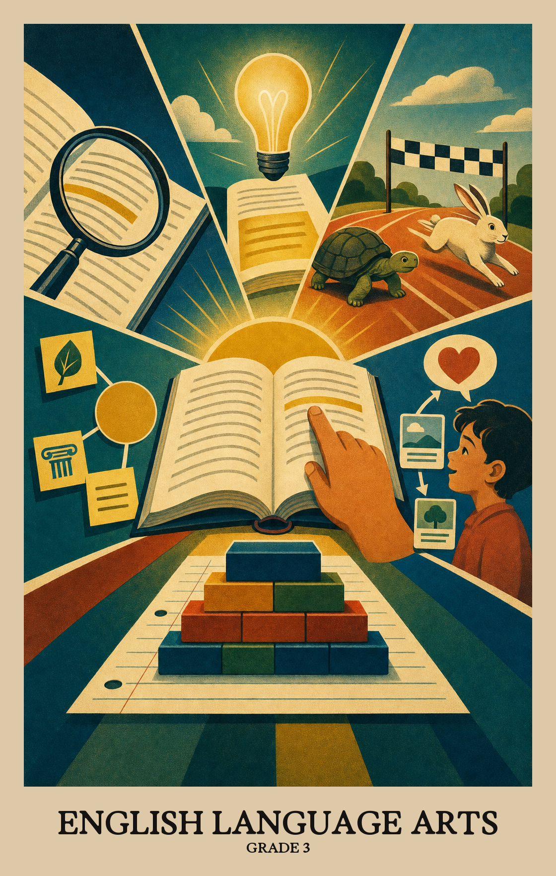 Illustration of what students learn in Grade 3 English Language Arts