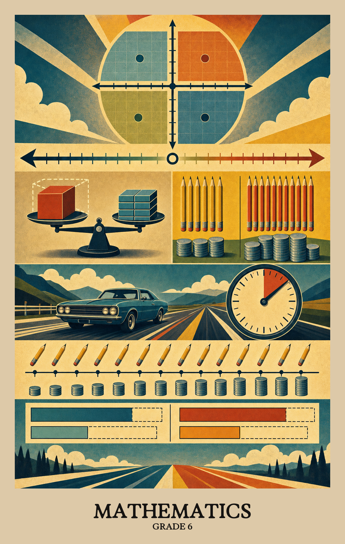 Illustration of what students learn in Grade 6 Mathematics